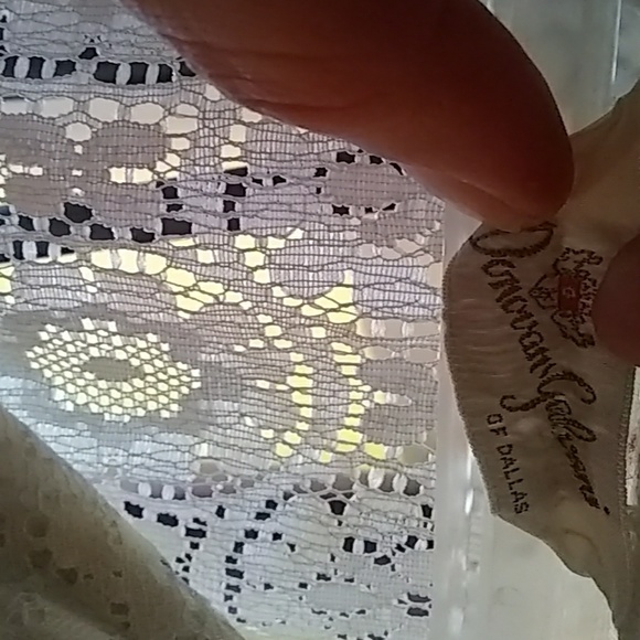 Large white blouse boho floral sheer - Picture 3 of 8